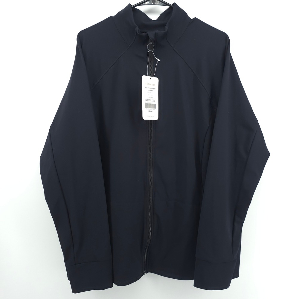 Fabletics Trinity Performance Jacket Womens 3X Black Zip Up - NWT